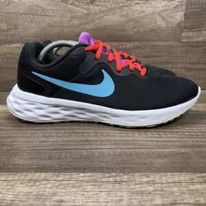 Nike Revolution 6 Next Nature Black Red Womens Size 8.5 DC3729-011 Running Shoes